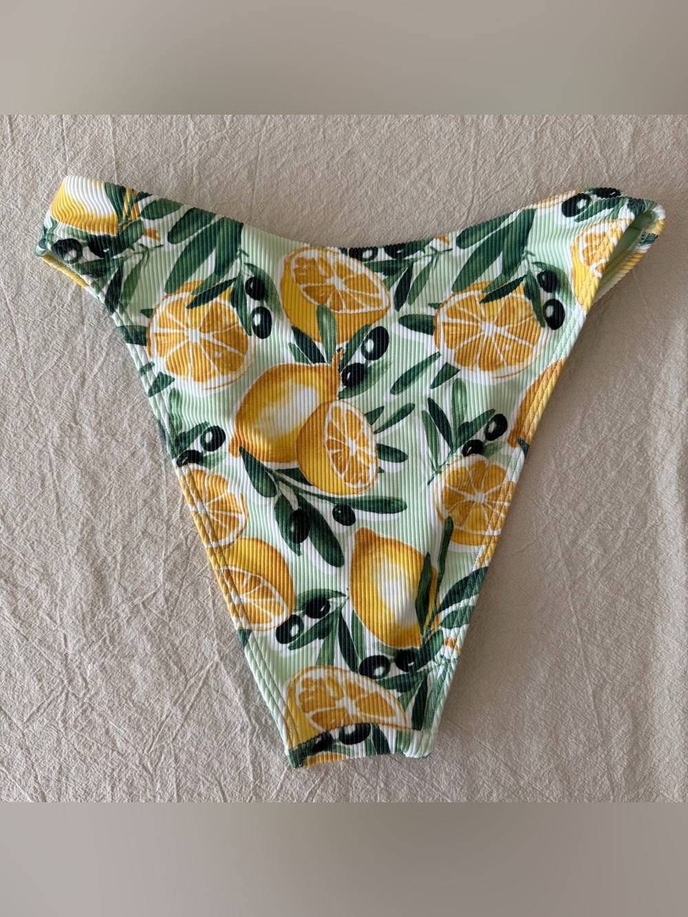 Abercrombie & Fitch Lemon Ribbed Bikini Bottoms - Picture 3 of 4